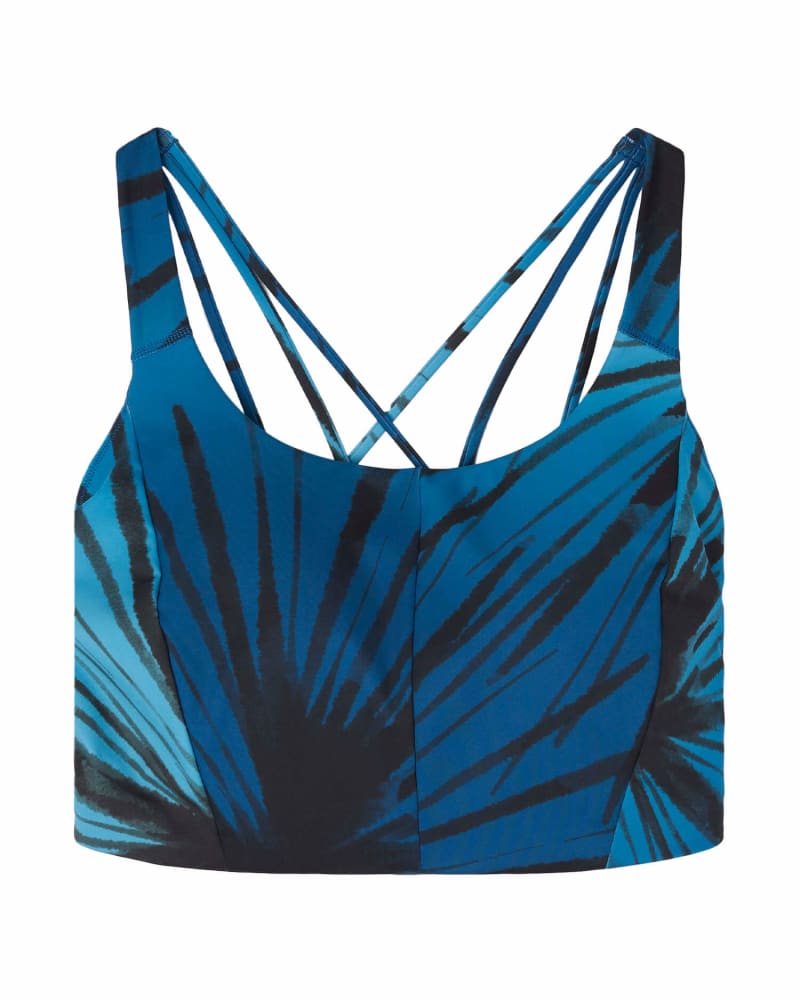 Front of a size 1X Adidas x 11 Honoré Medium Support Bra in Turquoise by Adidas x 11 Honoré. | dia_product_style_image_id:283137